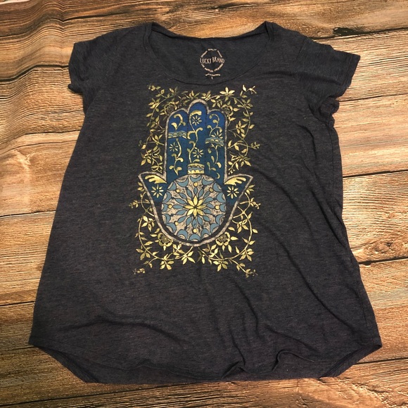 Lucky Brand Tops - Lucky Brand Size Large blue screen tee